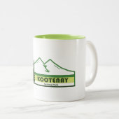 Tasse 2 Couleurs Kootenay National Park Green Stripes (Devant droit)
