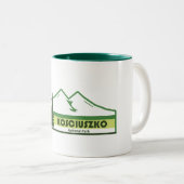 Tasse 2 Couleurs Kosciuszko National Park Green Stripes (Devant droit)