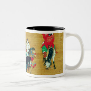 Tasse 2 Couleurs Kublai Khan chassant, dynastie de yuan