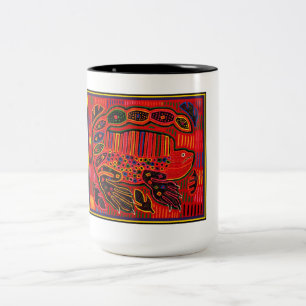 Tasse 2 Couleurs Kuna Iguana Mola