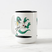 Tasse 2 Couleurs Kung Fu Lizard Zombie (Devant gauche)