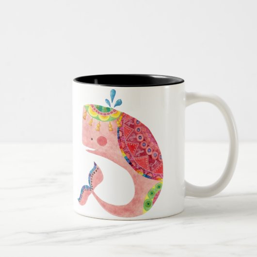 Tasse 2 Couleurs La baleine heureuse (Droit)