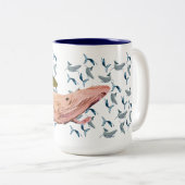 Tasse 2 Couleurs La Baleine nage (Devant droit)