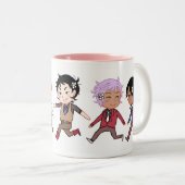 Tasse 2 Couleurs La bande de fleur (Devant droit)