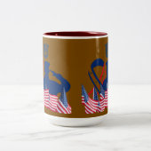 Tasse 2 Couleurs La bannière d'honneur marron (Centre)