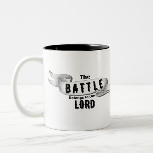Tasse 2 Couleurs La Bataille Appartient Au Seigneur (Gauche)