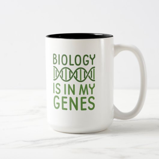 Tasse 2 Couleurs La biologie est dans mes gènes (Droit)