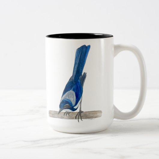 Tasse 2 Couleurs La Californie frottent le geai (Droit)