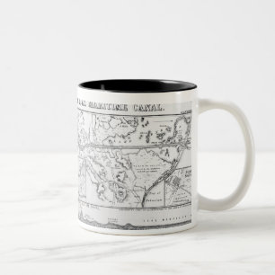 Tasse 2 Couleurs La carte officielle de Wyld du canal maritime de