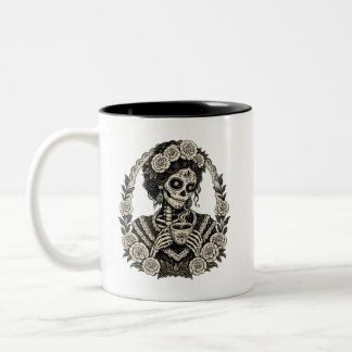 Tasse 2 Couleurs La catrina Cadeau La Catrina con Café Design, Jour