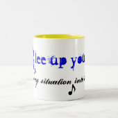 Tasse 2 Couleurs La Clef-Musique-Note, chantent. (Centre)