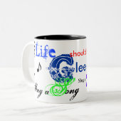 Tasse 2 Couleurs La Clef-Note, musique, club d'allégresse de (Devant gauche)