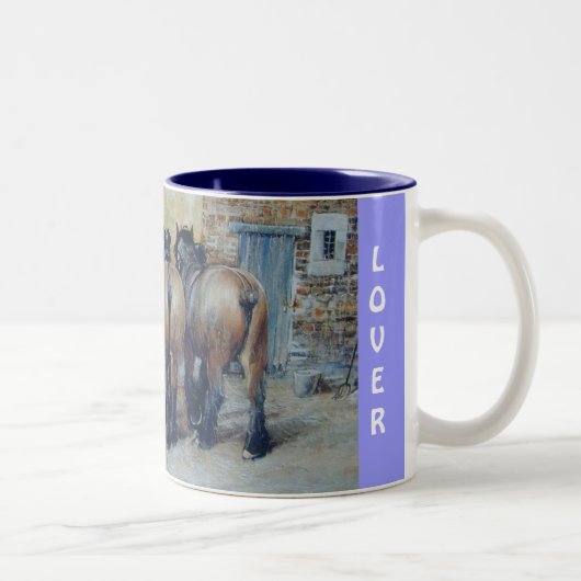 Tasse 2 Couleurs LA Collection CLASSIQUE DE CHEVAUX (Droit)