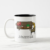 Tasse 2 Couleurs La crise d'identité, tomate voit le psychiatre (Gauche)