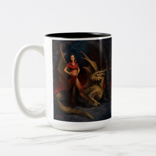 Tasse 2 Couleurs La Dame et le Dragon (Gauche)