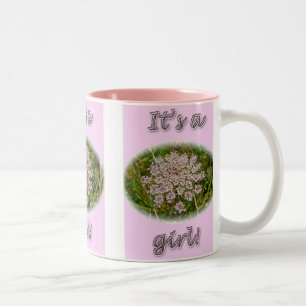 Tasse 2 Couleurs La dentelle de la reine Anne rose C'est une nouvel