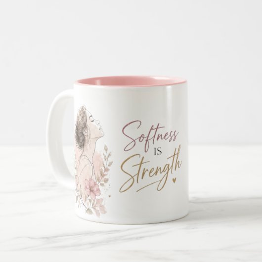 Tasse 2 Couleurs La douceur est force (Devant gauche)