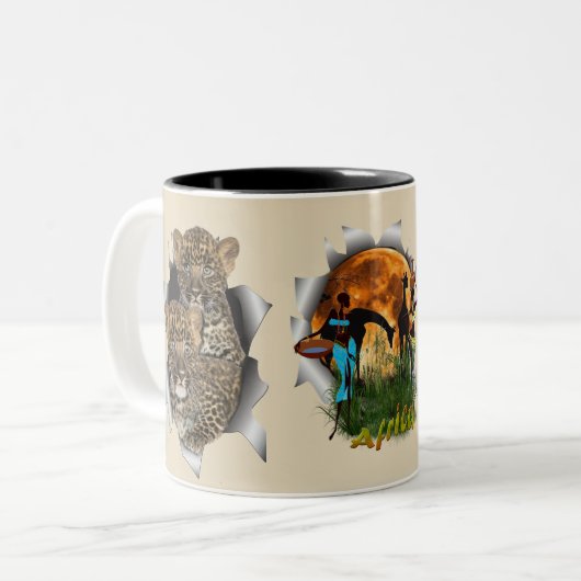 Tasse 2 Couleurs La faune africaine (Devant gauche)