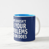 Tasse 2 Couleurs La faute ne résout pas vos problèmes L'action fait (Devant droit)