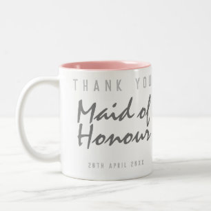 Tasse 2 Couleurs La femme d'honneur Merci cadeau