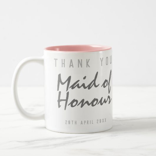 Tasse 2 Couleurs La femme d'honneur Merci cadeau (Gauche)