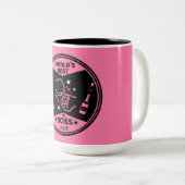 Tasse 2 Couleurs La femme la plus grande patronne du monde (Devant droit)