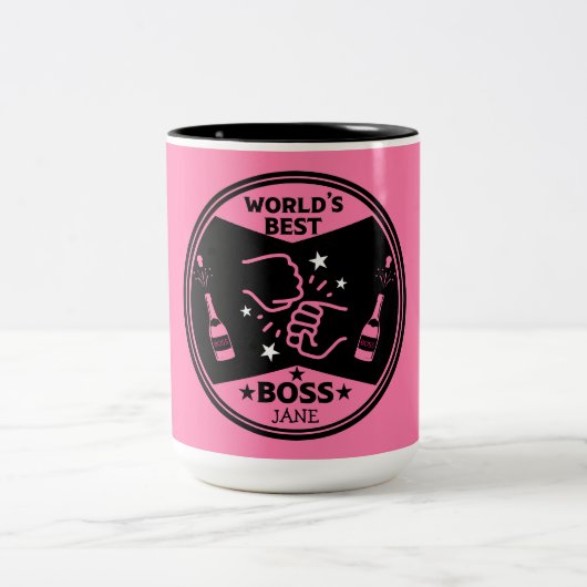 Tasse 2 Couleurs La femme la plus grande patronne du monde (Centre)