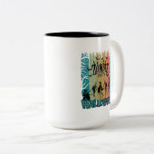 Tasse 2 Couleurs La fête des zombies (Devant droit)