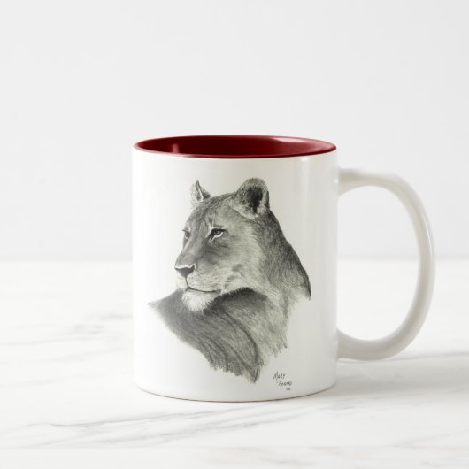 Tasse 2 Couleurs La fierté du lion - Bourgogne (Droit)