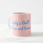 Tasse 2 Couleurs La fille du papa (Devant gauche)