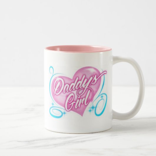 Tasse 2 Couleurs La fille du papa (Droit)