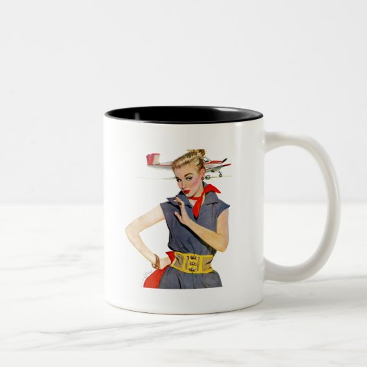 Tasse 2 Couleurs La fille qui a volé des avions (Droit)