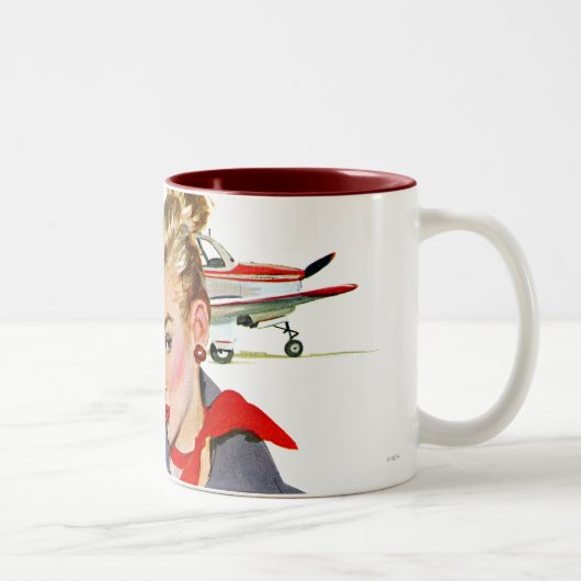 Tasse 2 Couleurs La fille qui a volé des avions (Droit)