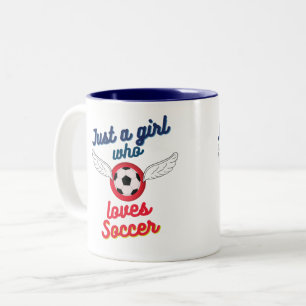 Tasse 2 Couleurs La fille qui aime le football