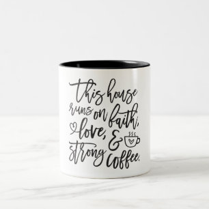 Tasse 2 Couleurs La foi, l'amour et l'Humour au café