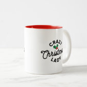 Tasse 2 Couleurs La folle dame de Noël (Devant droit)