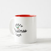 Tasse 2 Couleurs La folle dame de Noël (Devant gauche)