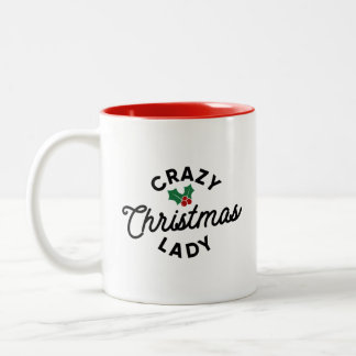 Tasse 2 Couleurs La folle dame de Noël