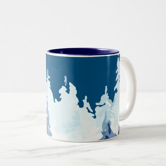 Tasse 2 Couleurs La forêt d'hiver (Devant droit)