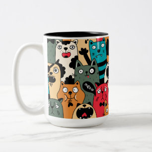 Tasse 2 Couleurs La foule de chats