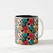 Tasse 2 Couleurs La foule des chats (Devant droit)