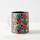 Tasse 2 Couleurs La foule des chats (Devant gauche)