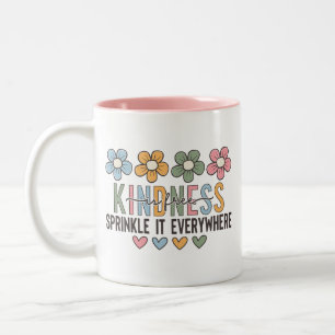 Tasse 2 Couleurs La gentillesse est libre, Daisy Positive Citation