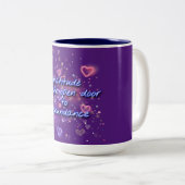 Tasse 2 Couleurs la gratitude est la porte ouverte à l'abondance (Devant droit)