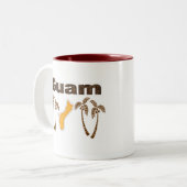 Tasse 2 Couleurs La Guam avec des palmiers (Devant gauche)