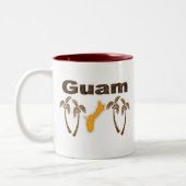 Tasse 2 Couleurs La Guam avec des palmiers (Gauche)