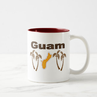 Tasse 2 Couleurs La Guam avec des palmiers