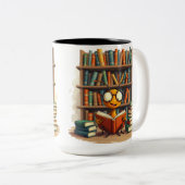 Tasse 2 Couleurs La joie des livres (Devant droit)