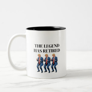 Tasse 2 Couleurs La légende a pris sa retraite, Drôle cadeau Trump,