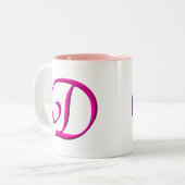 Tasse 2 Couleurs La lettre D (Devant gauche)